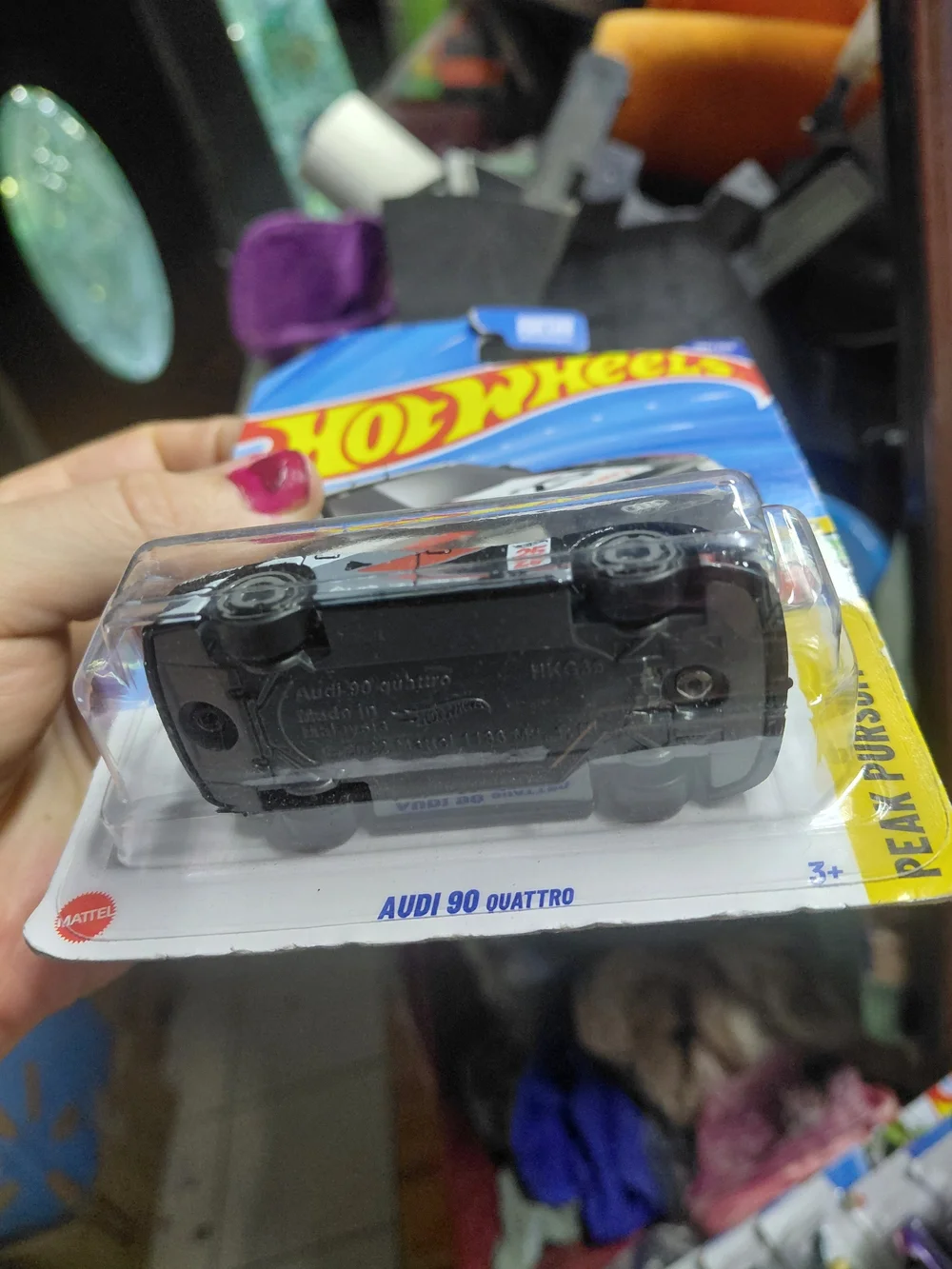 the Hot Wheels Audi 90 Quattro in black, numbered 199/250